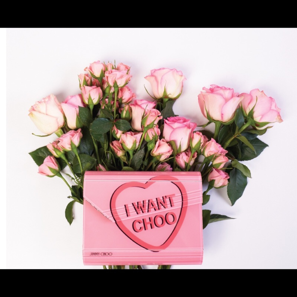 Jimmy Choo Pink Heart Clutch